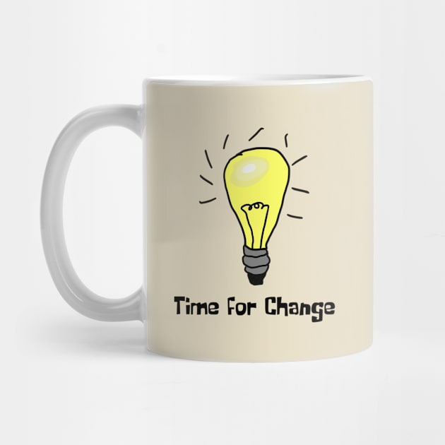 Lightbulb, Time for change, Funny T-Shirt, Funny Tee, Badly Drawn, Bad Drawing by Badly Drawn Design